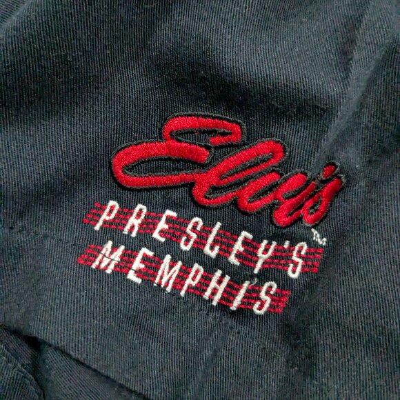 Elvis Presley's Memphis Men's Vintage Bowling Shirt, Small, Music Notes Pattern - Picture 12 of 13
